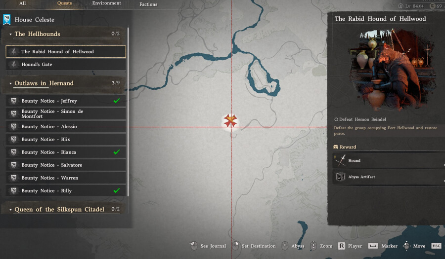 hound sword location