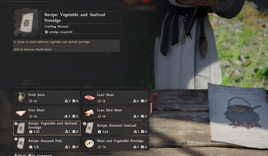 crimson desert cooking and healing small
