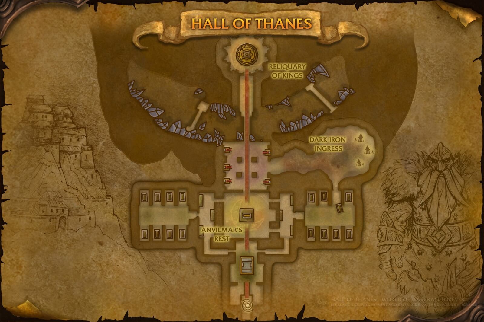 Hall of Thanes Dungeon Map