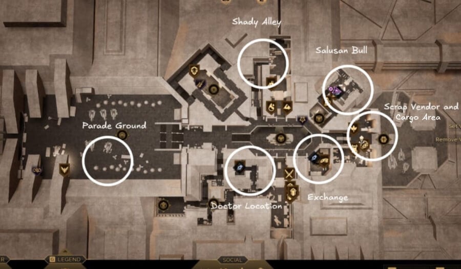 arrakkeen social hub locations