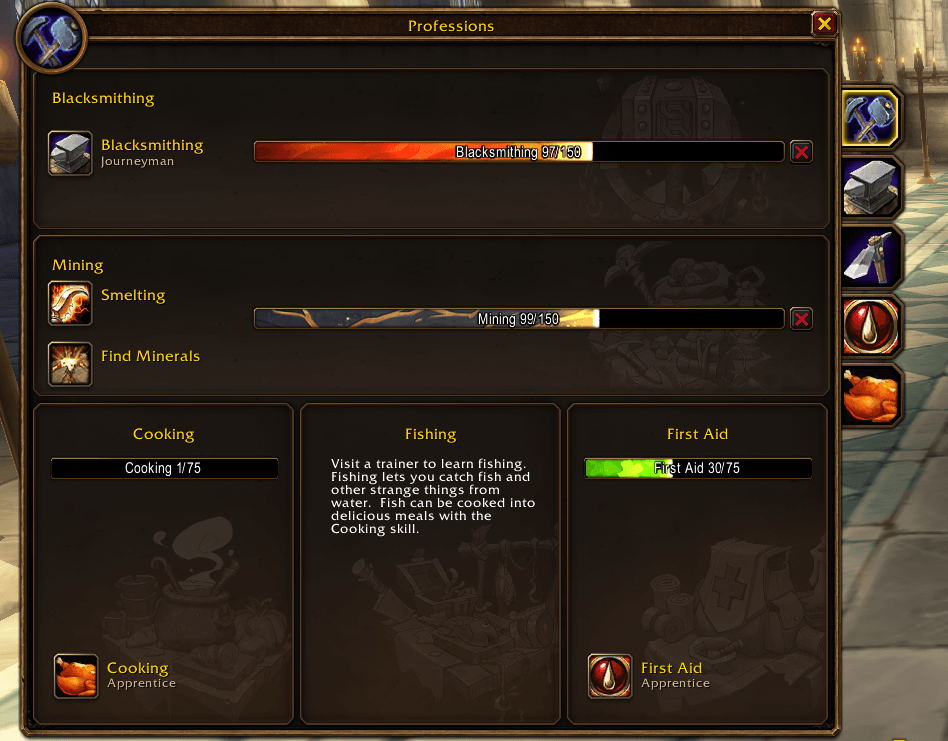 Professions UI
