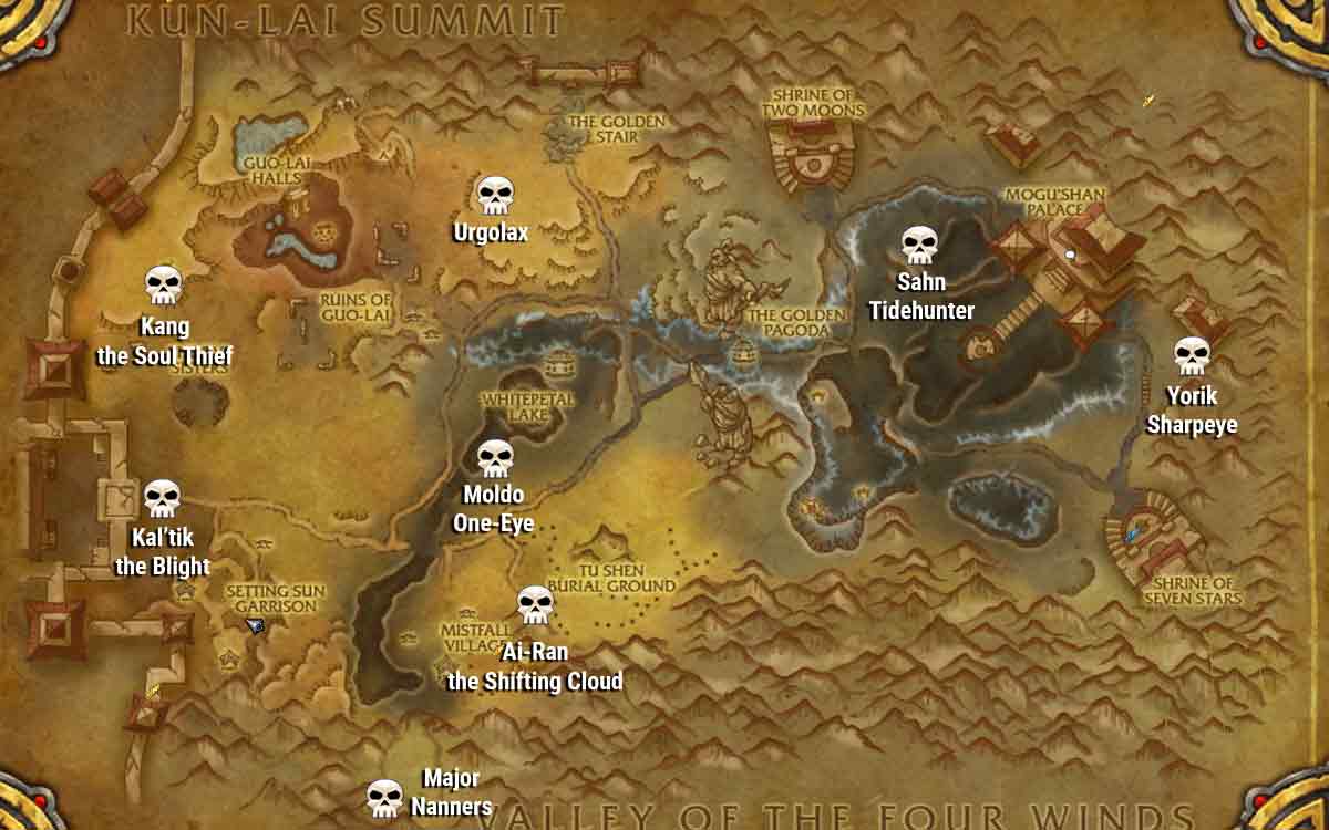 Map of Vale of Eternal Blossoms Rares