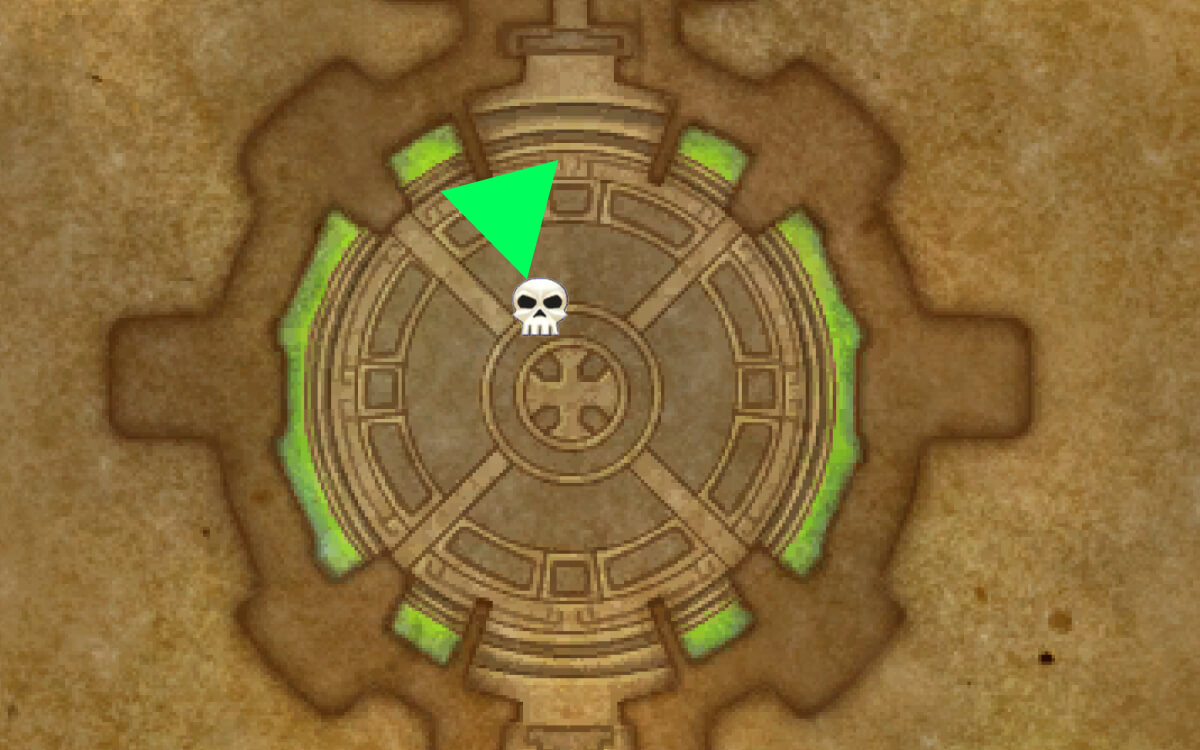 the frontal location