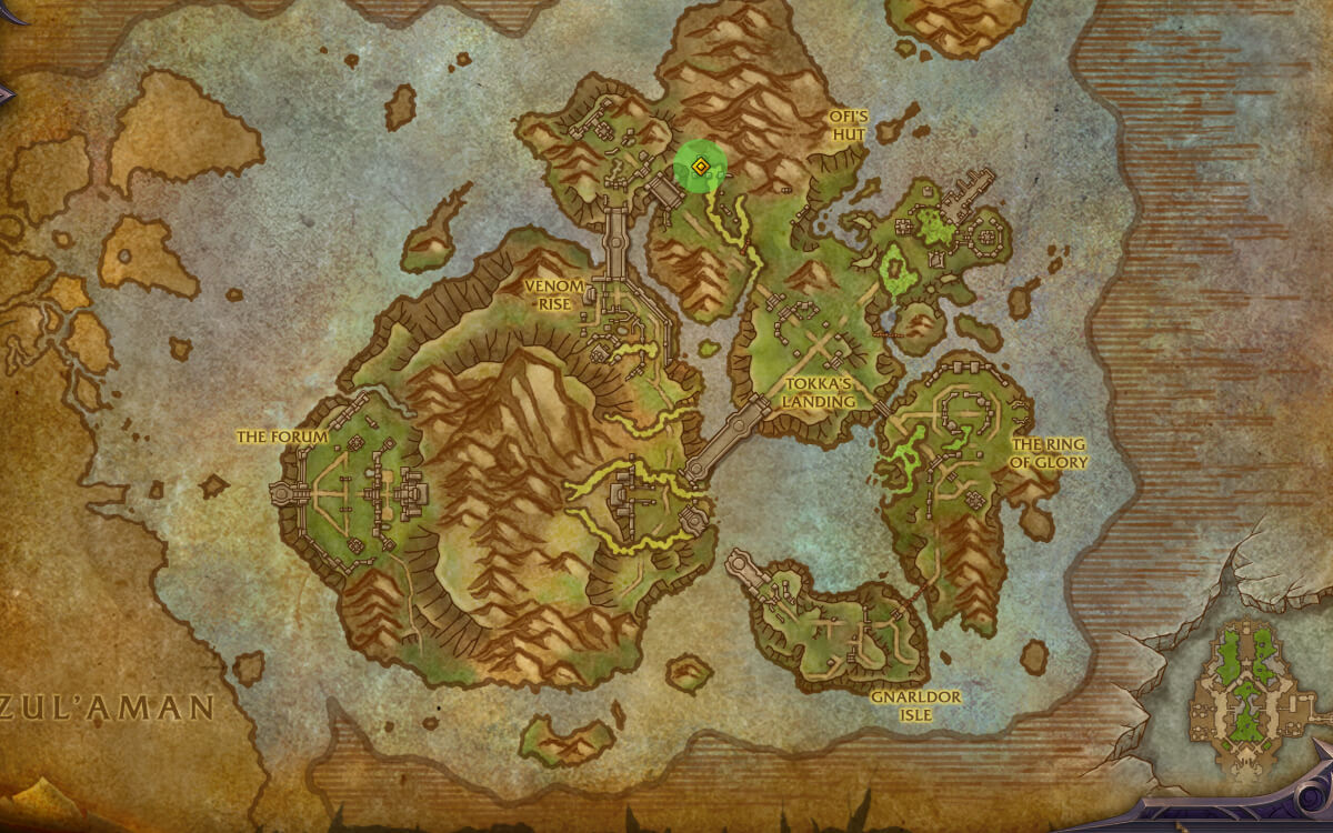 venomfall deeps location map