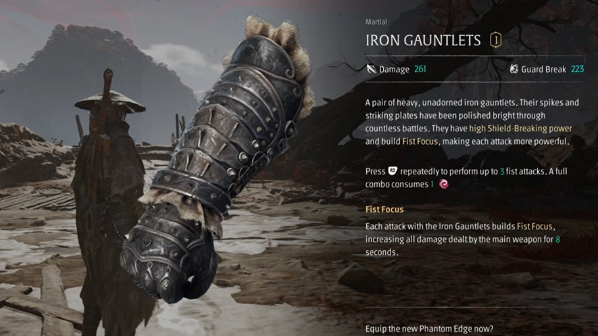 phantom blade zero iron gauntlets