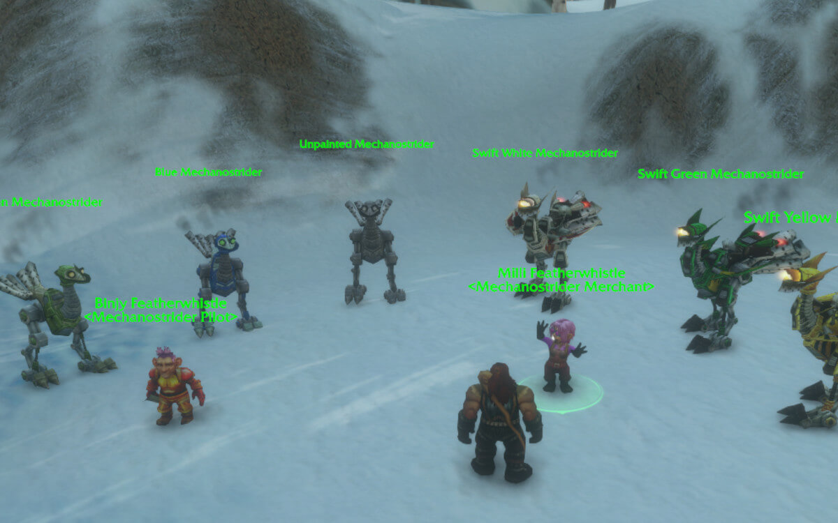 Gnome mount vendors Dun Morogh ingame