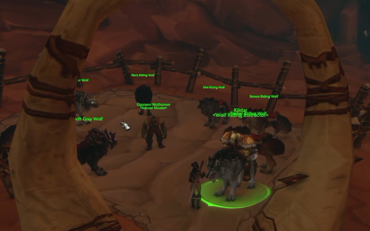 Orc mount vendors Orgrimmar ingame