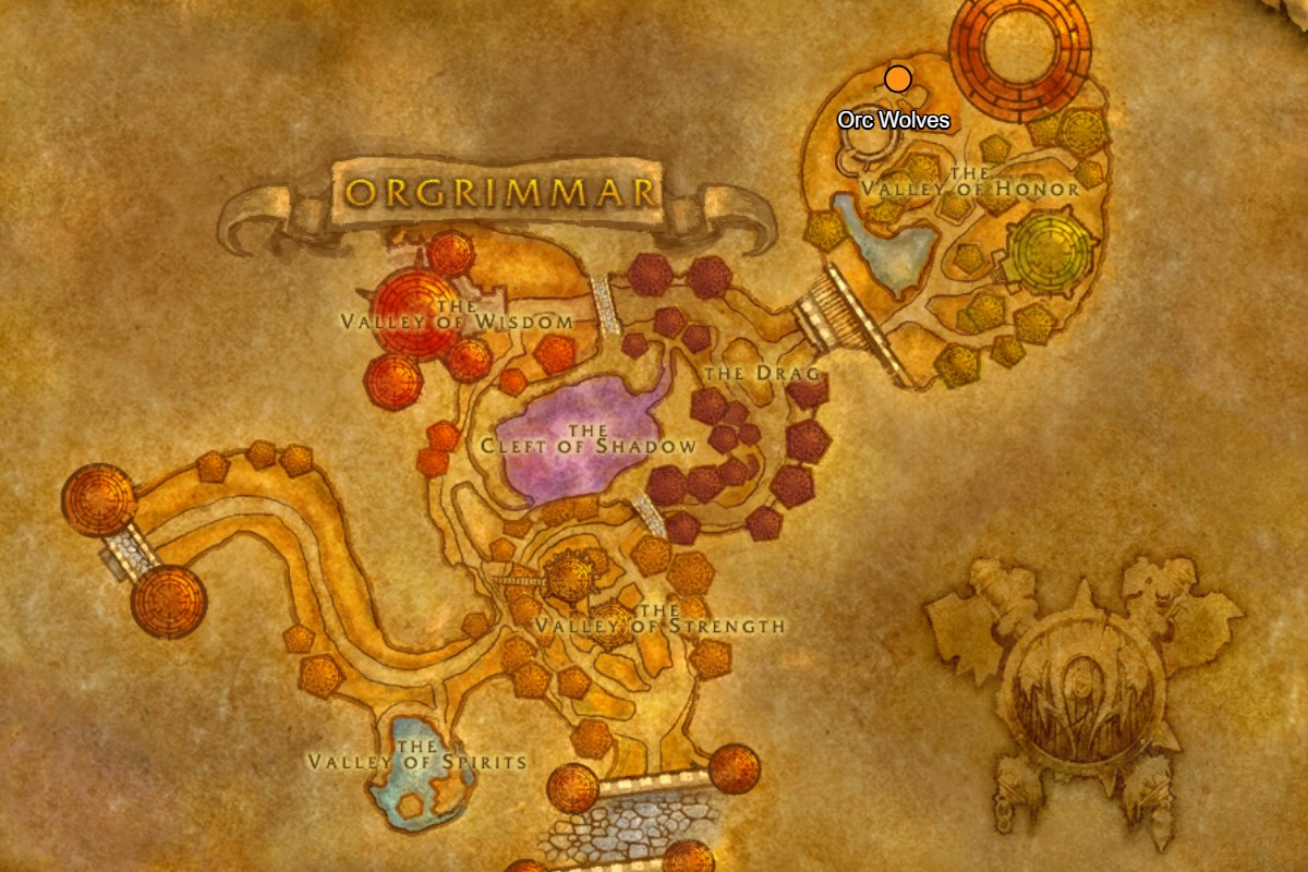 Orc mount vendors Orgrimmar map