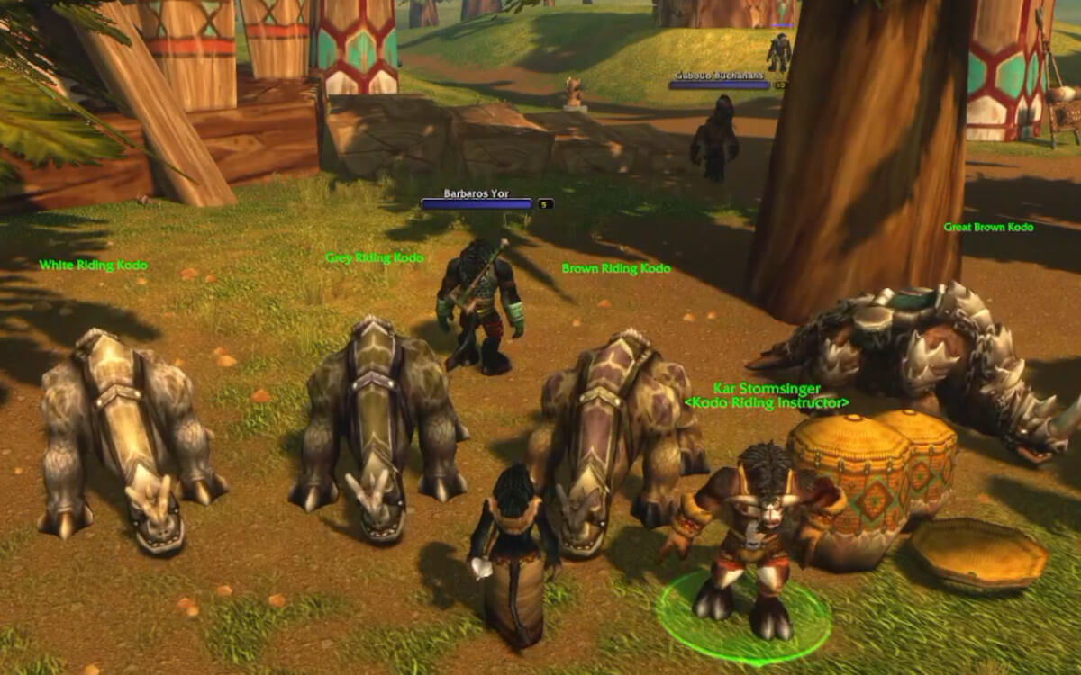Tauren mount vendors Mulgore ingame
