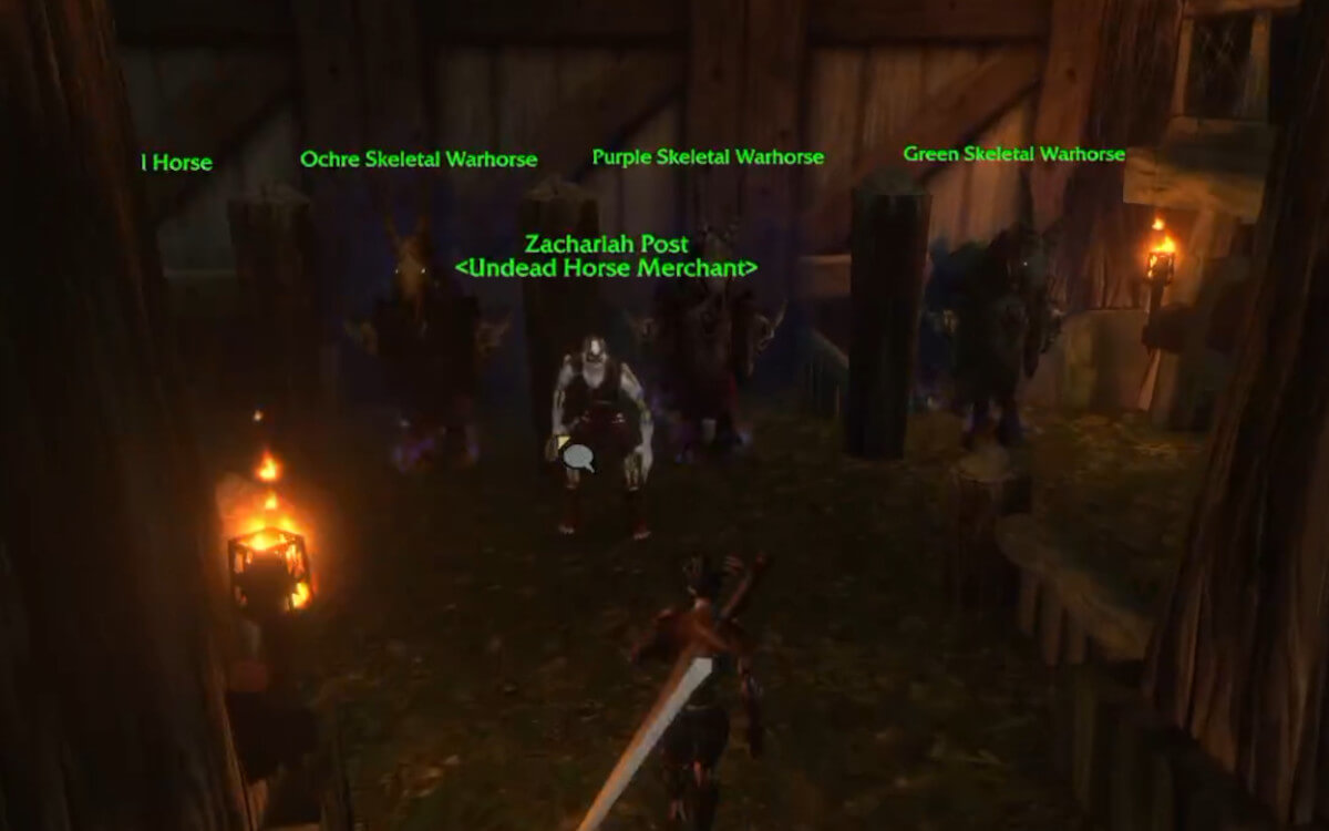 Undead mount vendors Tirisfal Glades ingame