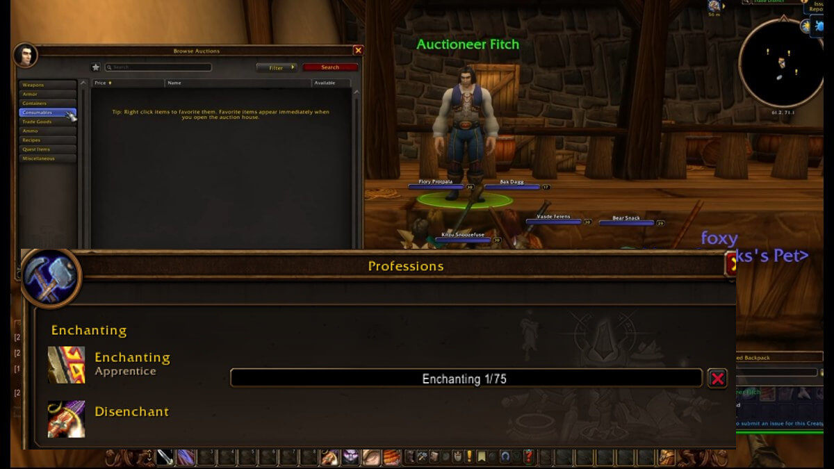 WoW Forever bank alt Enchanting profession